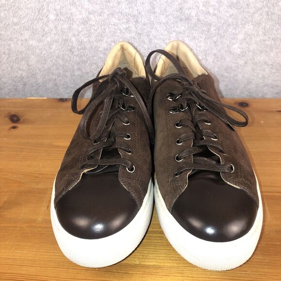 Paul Stuart Chocolate Brown Suede & Leather Men's Premium Sneaker - Picture 3 of 15